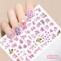Black Mickey Mouse Tigger Stitch Cartoon Nail Stickers Nail Art Decals Disney Princess Donald Duck 3D Stickers Press on Nails. 