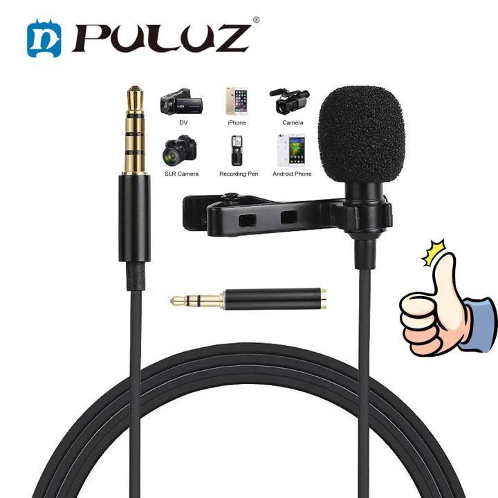 PULUZ%203.5mm%20Mini%20Portable%20Clip-on%20Lapel%20Lavalier%20Condenser%20Mic%20Wired%20Microphone%20for%20iPhone%20iPad%20Android%20Smartphone%20DSLR%20Camera%20Computer%20PC%20Laptop%20-%20Image%202