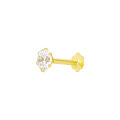 1 Stone Nose pin Diamond Cut Nose Pin For Women. 