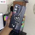 Realme C71 Ladies Back Cover With Stone Butterfly & Glitter Cover - Phone Back Cover. 