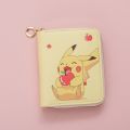 Pokemon Pikachu PU Short Zipper Wallet Cartoon Printing Kawaii Storage Bag Students Coin Purse Small Card Holder Birthday Gifts. 