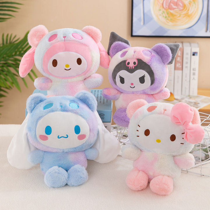 MoupBoi 22CM Sanrio Kawali Kuromi Hello Kitty My Melody Cinnamoroll Pillow Plush Toys Anime Kid Dolls Cartoon Collection Children's Gift