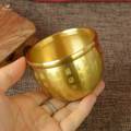 2x Brass Feng Shui Bowl Wealth Chinese Traditional Lucky Cornucopia Statue Sculpture Lucky Figurine Folk Treasure Bowl for. 