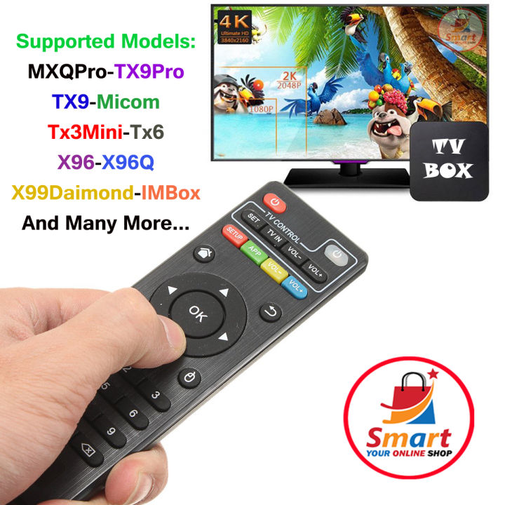 Remote Control for MXQ, MXQ Pro, TX9 Pro, X96, X96mini, X96Q, TX3mini, TX6, T95X, T95M, T95N, H10Max, Android Smart TV Box