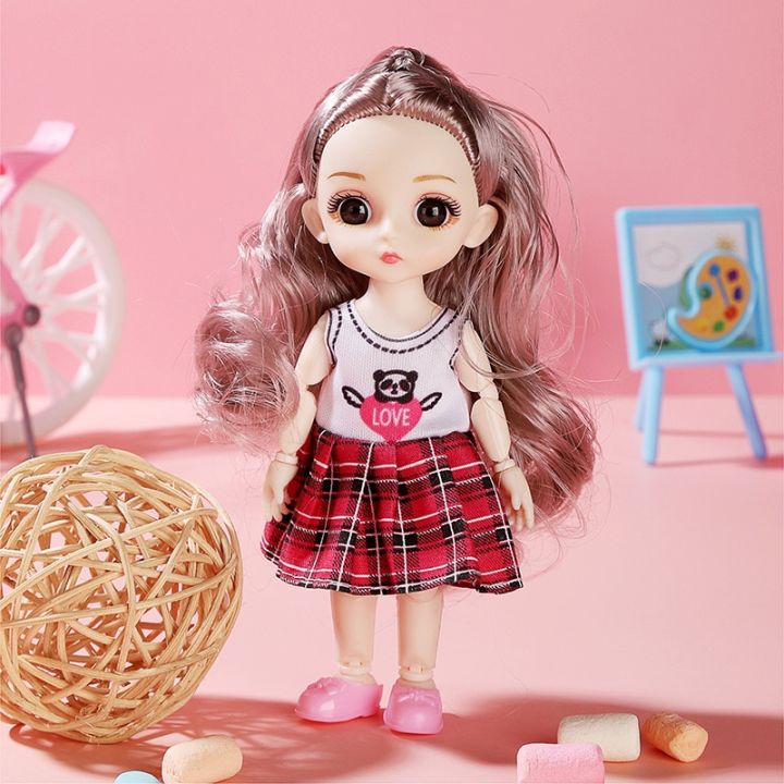 Doll%20Girl%20Toy%20Mini%20Doll%20Movable%20Joint%20Baby%203d%20Doll%20Beautiful%20Toys%20for%20Girls%20Clothes%20Dress%20Up%201/12%20Fashion%20Doll%2017cm%20Girls%20Gifts%20-%20Image%206