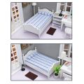 【Upgrade Your Style】 1/12 Wood Mini Single Bed Home Bedroom Model. 
