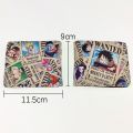 Anime One Piece PU Wallet for Women Men Cartoon Zoro Luffy Ace Figures Purse Foldable Wallet Card Holder Children Gift. 