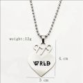 Juice WRLD Pendant Necklace Beads Stainless Steel Necklace For Women Man Fans Gift Collares Mujer Gargantilha Collier Femme. 