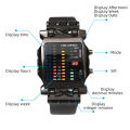 1Pc Man Binary Electronic WristWatches/ Drop Resistant Lantern Watch/ Student Fashion Sports LED Watches.