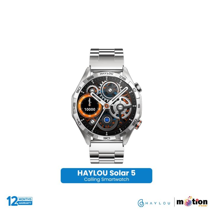 Haylou%20Solar%205%201.58"%20AMOLED%20Display%20BT%20Calling%20Smart%20Watch%20(%20Metallic%20+%20Silicone%20)%20Strap%20-%20Image%204