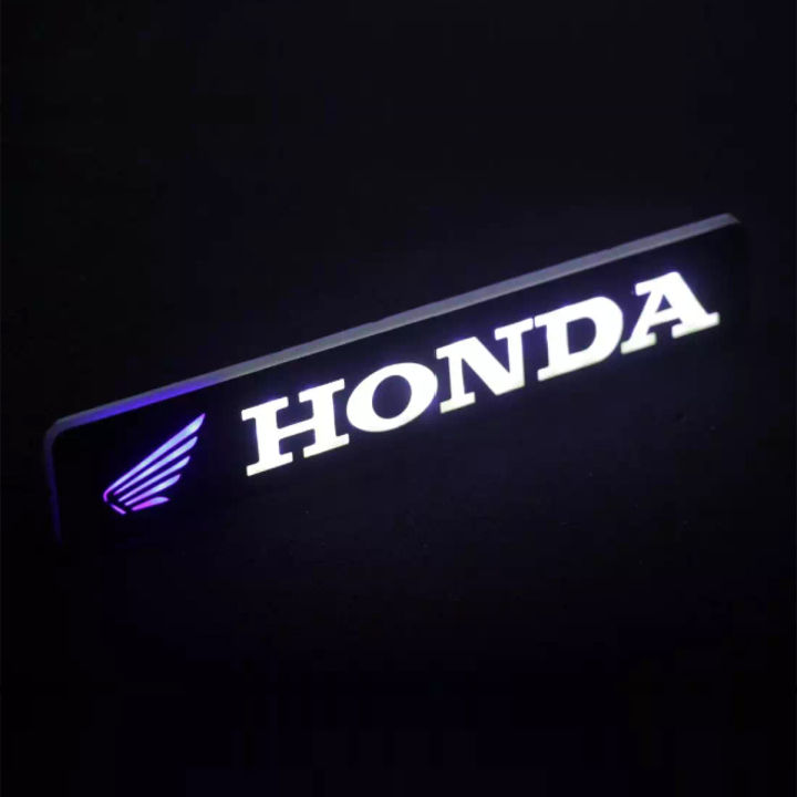 Motorcycle LED Logo Light Front Name Plate Led Light – Honda - Bikers Clan