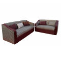 Super-fine Fabric Living Room Sofa Set with Cushions (3+2).