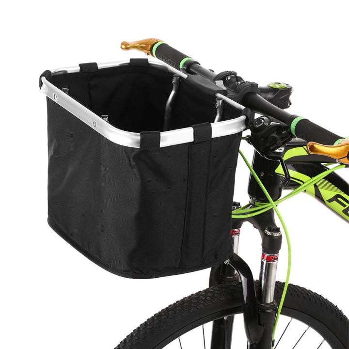 Bicycle Front Basket Folding Removable Bike Handlebar Basket Pet