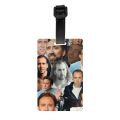 Custom Nicolas Cage In A Banana Luggage Tag With Name Card Space Privacy Cover ID Label for Travel Bag Suitcase. 