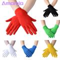 Amamia Satin Elastic Gloves Breathable Milk Silk Satin Stretch Gloves. 