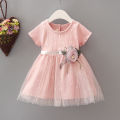 New Baby Girl Dress Summer Newborn Baby Clothes Patchwork Princess Mesh Dress For Girl 1 Year Birthday Infant Baptism Clothing.