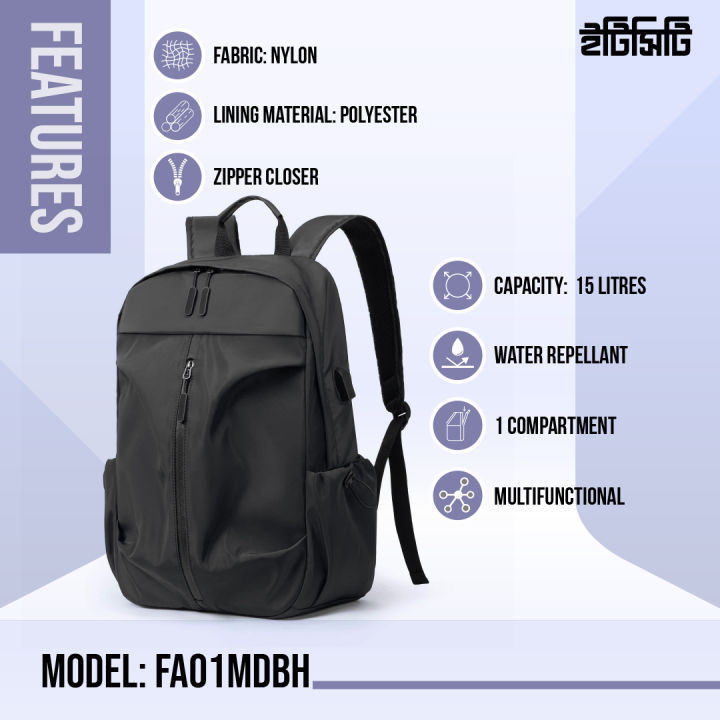 Fashion%20Water%20Resistant%20Backpack%20With%20USB%20Port%20(Black)%20-%20FA01MDBH%20-%20Image%203