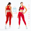 Yoga Gym Bra and Leggings Set for Women – Cotton and Elastic, Comfortable Fit.