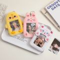 Kawaii Plush Photocard Holder Rabbit Bear Cat Kpop Idol Photo Card Holder Girl Cute Keychain ID Credit Bank Protector Stationery. 