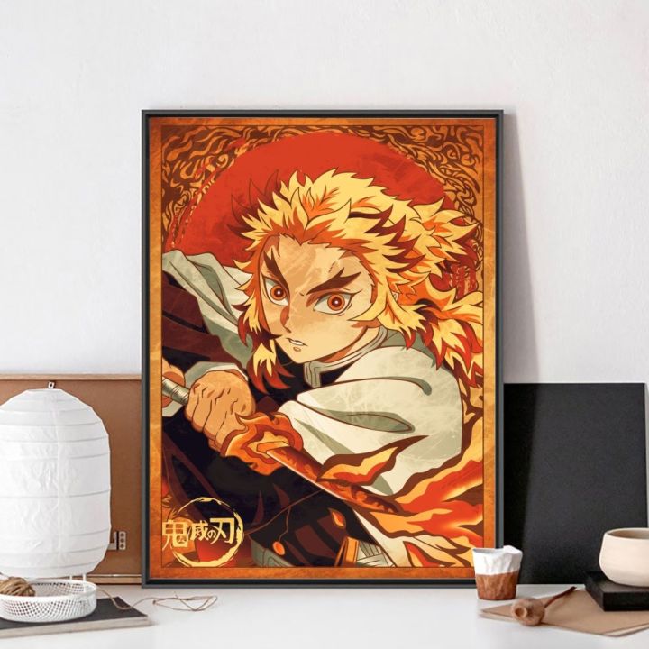Demon%20Slayer%20Kyojuro%20Rengoku%20No%20Framed%20Poster%20Kraft%20Club%20Bar%20Paper%20Vintage%20Poster%20Wall%20Art%20Painting%20Bedroom%20Study%20Stickers%20-%20Image%204