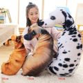 Creative simulation dog toy plush doll cartoon personality single dog cushion detachable washable pillow funny gifts.