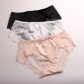 582 European and American New Lace Comfortable Hollow Panties Women's Youth Fashion Hip Mesh Hot Briefs. 