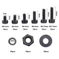 300 Pcs Nuts Bolts Set Hex Bolts Nut and Washer Assortment Screws Bolts M3 Tool Kit with Plastic Box (Black). 