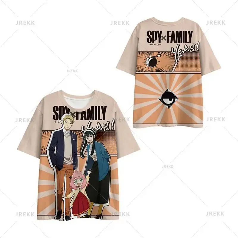 T-Shirt Spy X Family - Manches Courtes - Impression 3D - Polyester - Taille XXS à 4XL
