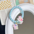 Korean Cartoon Bracelet Sanrio Hair Ring Simple Fashion Women's Elastic Hair Rope Versatile Color Ponytail Rubber Band.