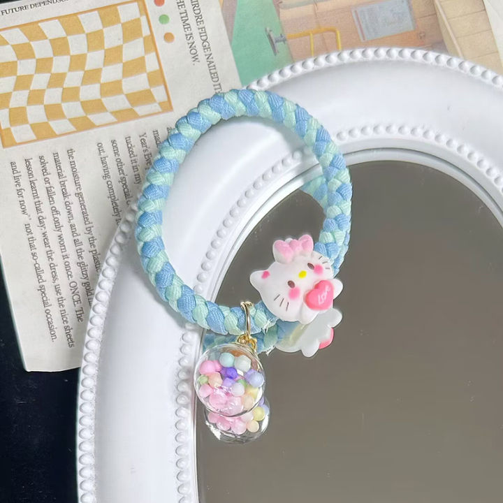 Korean%20Cartoon%20Bracelet%20Sanrio%20Hair%20Ring%20Simple%20Fashion%20Women's%20Elastic%20Hair%20Rope%20Versatile%20Color%20Ponytail%20Rubber%20Band%20-%20Image%207