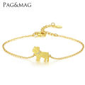 PAG MAG bracelet does not fade, k gold S925 silver hand ornament, fashion temperament, cute puppy pet parent-child jewelry.