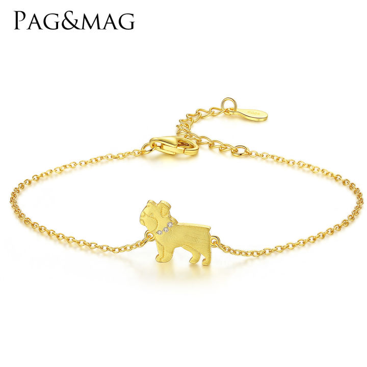 PAG MAG bracelet does not fade, k gold S925 silver hand ornament, fashion temperament, cute puppy pet parent-child jewelry