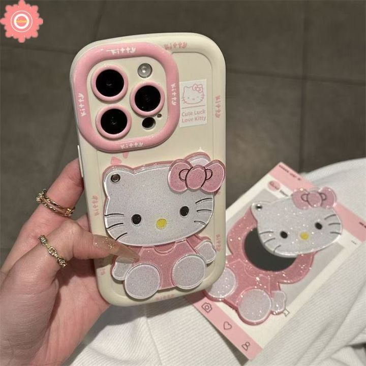 Lovely%20Hello%20Kitty%203D%20DIY%20Doll%20Rotate%20Makeup%20Mirror%20Case%20Compatible%20for%20IPhone%2016%2013%2015%2014%2012%2011%20Pro%20Max%20X%20XS%20XR%20Max%2015%207%2016%2014%20Plus%207Plus%20SE2020%20Luxury%20Cream%20Puffs%20Soft%20Case%20-%20Image%203
