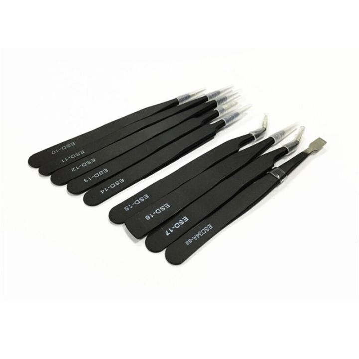 9%20Pcs%20Tweezers%20Set%20Stainless%20Steel%20Anti-Static%20Precision%20Tweezers%20for%20Electronic%20Mobile%20Phone%20Repair%20Tools%20Hand%20Tools%20-%20Image%203