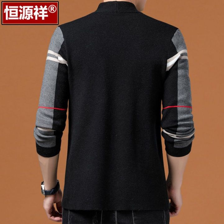 Hengyuanxiang%20New%20Spring%20and%20Autumn%20Knitted%20Cardigan%20Men's%20Middle-Aged%20round%20Neck%20Korean%20Style%20Casual%20Men's%20Clothing%20Sweater%20Coat%20-%20Image%205