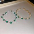 Rhinestone Round Clasp Bracelet for Women Personality Colorful Bracelets Temperament Light Luxury Posh Accessories Wholesale. 