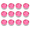 Migeet Rose Scented Tea Lights Candles 12 Packs 2 Hours Burn Duration Highly Scented Rose Shaped Candle Set for Wedding Proposal Birthday Valentines Day Festivals Pink.