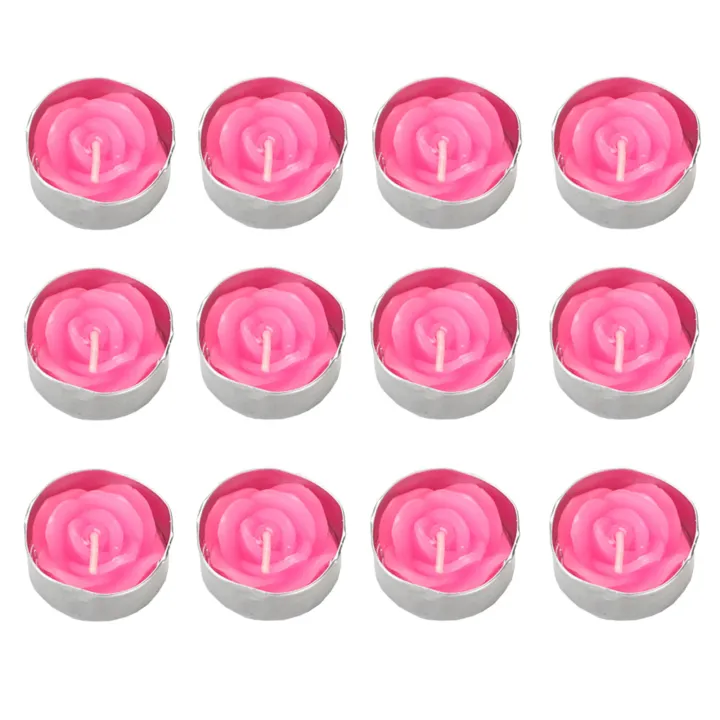 Migeet%20Rose%20Scented%20Tea%20Lights%20Candles%2012%20Packs%202%20Hours%20Burn%20Duration%20Highly%20Scented%20Rose%20Shaped%20Candle%20Set%20for%20Wedding%20Proposal%20Birthday%20Valentines%20Day%20Festivals%20Pink%20-%20Image%202