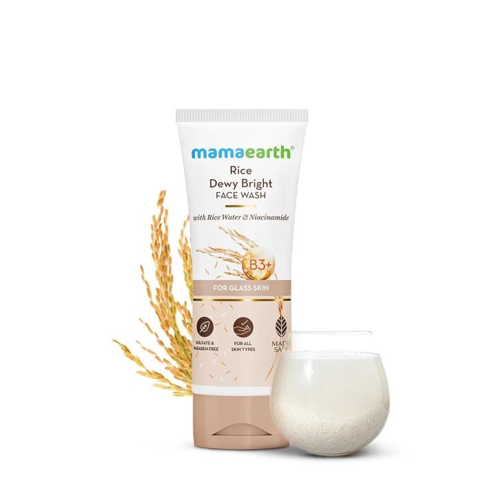 Mamaearth%20Rice%20Dewy%20Bright%20Face%20Wash%20with%20Rice%20water%20&%20Niacinamide%20100ml%20INDIAN%20-%20Image%204