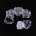 Heart shape design Heart-shaped plastic jar Transparent Plastic material Portable Empty cosmetic container Empty bottle 4g capacity Lip balm pot for Travel accessories Beauty and skincare Daily. 