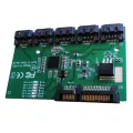 SATA Expansion Card 1 to 5 Port SATA3.0 Controller Card Motherboard SATA Port Multiplier Riser Card HUB Adapter Easy Install. 