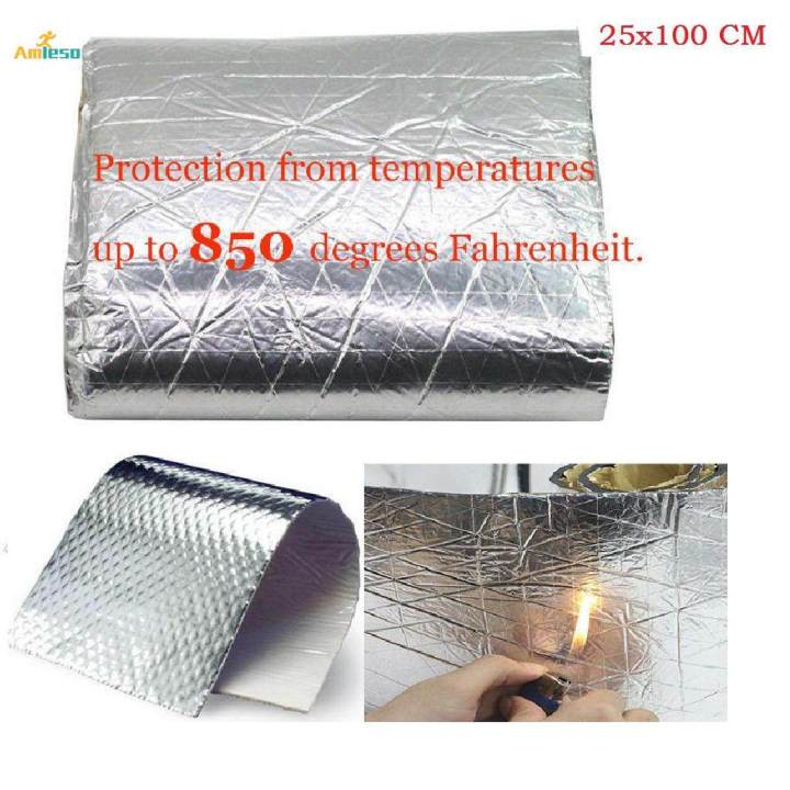 Motorcycle Race Track Fairing Exhaust HeatShield Self Adhesive Sheet 0.25x1M