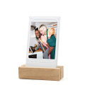 Acrylic LED Light 3 Inch Picture Holder Vertical Photo Frame Instant Camera Photo Table For Fujifilm Mini Desktop Decoration Tetuo. 
