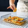 3 Pcs Set Pirax Oven Proof Glass Serving Dish - Transparent 3 Pcs Set.
