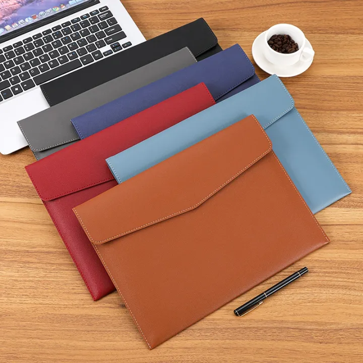 Quality%20PU%20Leather%20Document%20Bag%20Multipurpose%20Use%20A4%20Size-Compatible%20Femme%20Design%20PU%20Leather%20Pouch%20Portable%20Pouch%20Document%20-%20Image%203