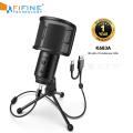 FIFINE K683A USB Desktop PC Microphone with Pop Filter for Computer and Laptop, Studio Condenser Mic with Gain Control Mute Button Headphone Jack for Gaming Streaming Recording YouTube, Extra USB-C Plug -K683A. 