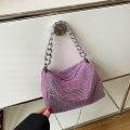 Fashion Glitter Rhinestone Evening Bag Women Trend Luxury Shiny Handbag Female Nightclub Carnival Party Crossbody Underarm Bag.