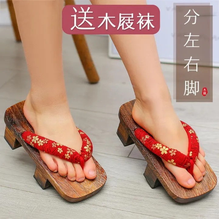 2023New%20Wooden%20Shoes%20Couple%20Men's%20and%20Women's%20Two-Tooth%20Clogs%20High%20Heel%20Flip-Flops%20Japan%20Clog%20Slippers%20cosWomen's%20-%20Image%204