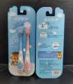 Children's soft bristle toothbrush cartoon cute shape 3-9 years old baby 2pcs card set.