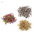 100Pc Metal Round Head Brads Paper Craft Scrapbook Fastener 4.5x8mm Colored. 